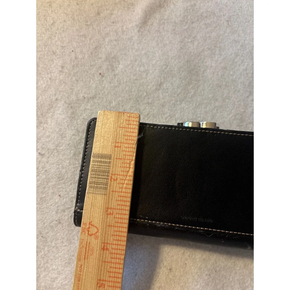 Unbranded Genuine‎ Leather  Wallet Women OS Black Good Kiss Lock Organizer